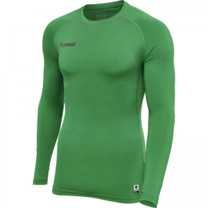 Hummel First Performance Jersey L/S Grundschicht Herren Grün | 543344-331