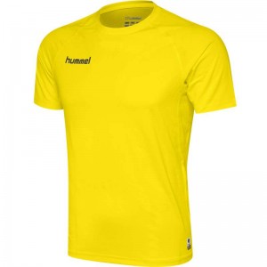 Hummel First Performance Jersey S/S Grundschicht Herren Gelb | 470193-508