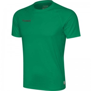 Hummel First Performance Jersey S/S Grundschicht Herren Grün | 108925-949