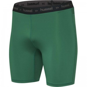Hummel First Performance Tight Kurze Hose Herren Grün | 501693-968