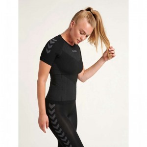 Hummel First Seamless S/S W Trikot Damen Schwarz | 438987-249