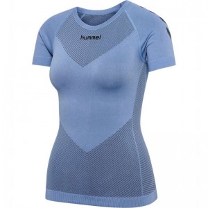 Hummel First Seamless S/S W Trikot Damen Blau | 063725-482