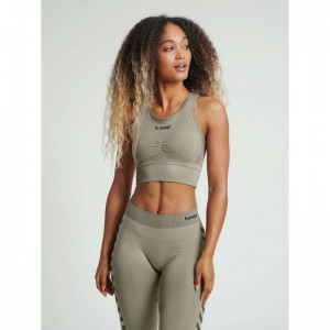 Hummel First Seamless Sport BH Damen Grau | 332823-062