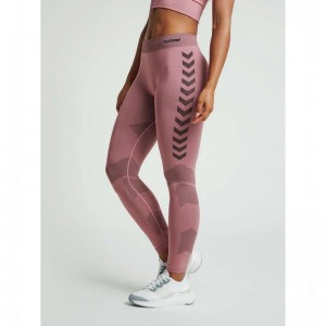 Hummel First Seamless Tr Tights W Kurze Hose Damen Rosa | 238113-132