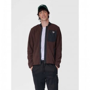 Hummel Fleece Zip Bee Jacken Herren Schokolade | 543715-117