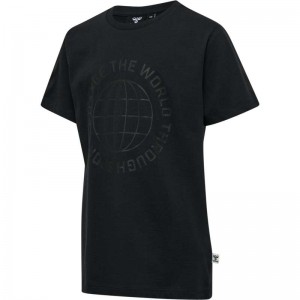 Hummel Global S/S T-shirts Kinder Schwarz | 354690-146