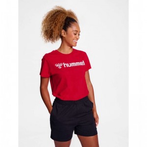 Hummel Go 2.0 Logo S/S Hallenschuhe Damen Rot | 308927-108