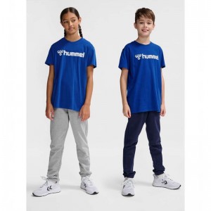 Hummel Go 2.0 Logo S/S Sets Kinder Blau | 796709-532