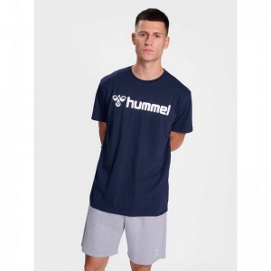 Hummel Go 2.0 Logo S/S T-shirts Herren Navy | 232312-507