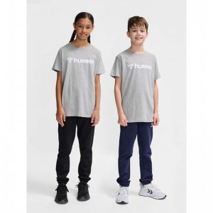 Hummel Go 2.0 Logo S/S T-shirts Kinder Grau | 678384-943