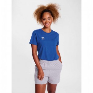 Hummel Go 2.0 S/S T-shirts Damen Blau | 506880-209