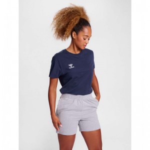 Hummel Go 2.0 S/S T-shirts Damen Navy | 753060-510