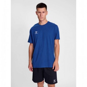 Hummel Go 2.0 S/S T-shirts Herren Blau | 564805-047