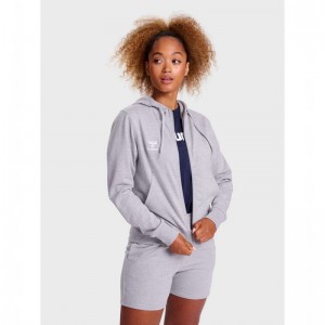 Hummel Go 2.0 Zip Hoodie Damen Grau | 984961-599