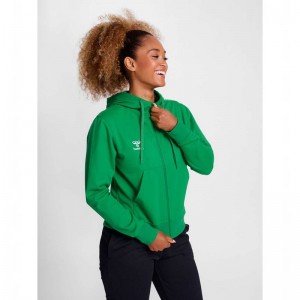 Hummel Go 2.0 Zip Hoodie Damen Grün | 246449-881