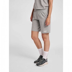 Hummel Go Cotton Bermuda Kurze Hose Damen Grau | 525154-185