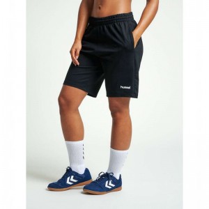Hummel Go Cotton Bermuda Kurze Hose Damen Schwarz | 829885-237