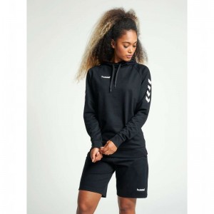 Hummel Go Cotton Hoodie Damen Schwarz | 392343-043