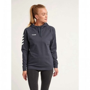 Hummel Go Cotton Hoodie Damen Schwarz | 578142-668