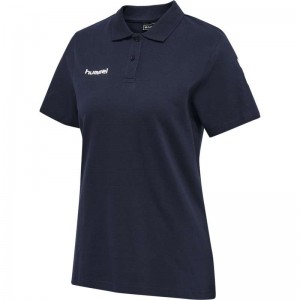 Hummel Go Cotton Polo T-shirts Damen Navy | 388877-212
