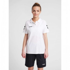 Hummel Go Cotton Polo T-shirts Damen Weiß | 302470-943