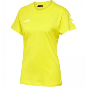 Hummel Go Cotton S/S T-shirts Damen Gelb | 460139-979