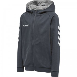 Hummel Go Cotton Zip Hoodie Kinder Schwarz | 517216-945