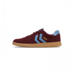 Hummel Handball Perfekt Synth. Suede Sneakers Damen Bordeaux | 291855-593