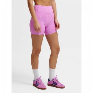Hummel Hiit Impact Hw Short Strumpfhose Damen Rosa | 247590-625