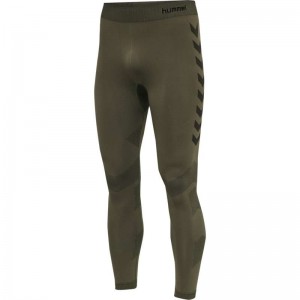 Hummel Hummel First Seamless Tr Strumpfhose Herren Olivgrün | 240141-663
