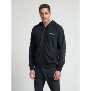Hummel Isam Zip Hoodie Herren Schwarz | 459803-115