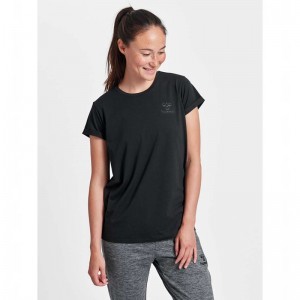 Hummel Isobella S/S T-shirts Damen Schwarz | 927777-916