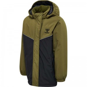 Hummel Josse Jacken Kinder Olivgrün | 090647-484