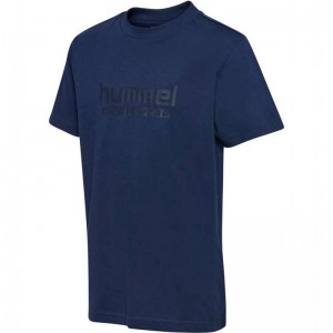 Hummel Jr Base S/S Hoodie Kinder Navy | 305798-227