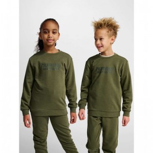 Hummel Jr Base Sweatshirts Kinder Grün | 895608-903