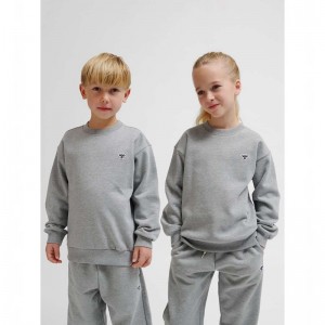 Hummel Jr Loose Crewneck Bee Hoodie Kinder Grau | 028746-558