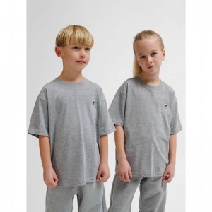 Hummel Jr Loose S/S Bee T-shirts Kinder Grau | 970861-502