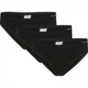 Hummel Juno 3 Pack Seamless Tanga Damen Schwarz | 107037-067