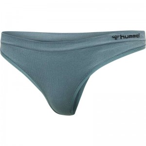 Hummel Juno Seamless Tanga Damen Blau | 452422-707