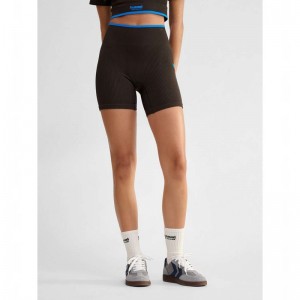 Hummel Knitteds Tights Kurze Hose Damen Schokolade | 941501-285