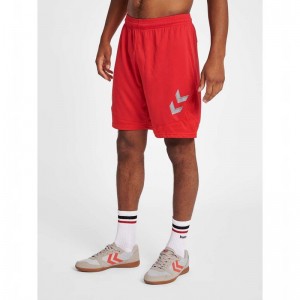 Hummel Lead Poly Kurze Hose Herren Rot | 367113-365
