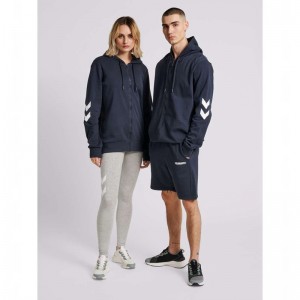 Hummel Legacy Zip Hoodie Damen Blau | 041471-716