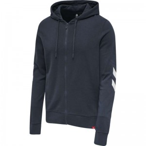 Hummel Legacy Zip Plus Hoodie Herren Navy | 880462-907