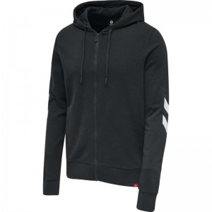 Hummel Legacy Zip Plus Hoodie Herren Schwarz | 478094-938