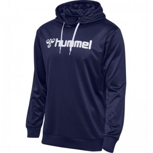 Hummel Logo Hoodie Herren Navy | 871564-079