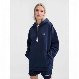 Hummel Loose Bee Hoodie Damen Navy | 285238-351