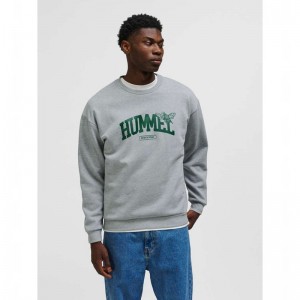 Hummel Loose Crewneck University Bee Sweatshirts Damen Grau | 215836-584
