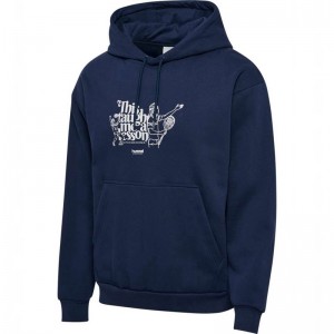 Hummel Loose Lesson Hoodie Herren Navy | 280837-420