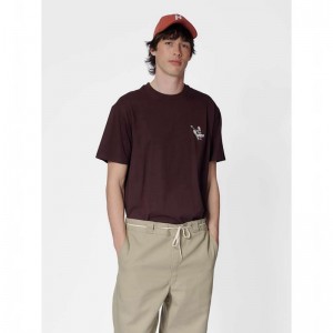 Hummel Loose S/S Lesson T-shirts Herren Schokolade | 266790-491