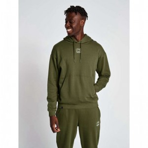 Hummel Lp10 Boxy Sweat Hoodie Herren Grün | 605977-055